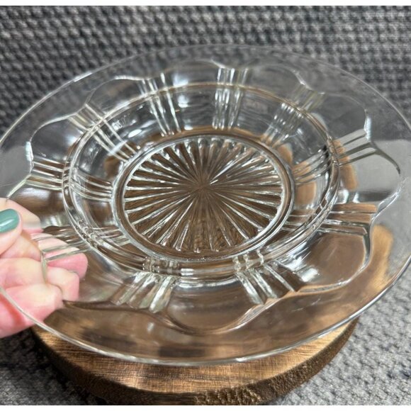 Anchor Hocking Colonial Knife & Fork Glass Butter Dish with lid - Picture 6 of 6